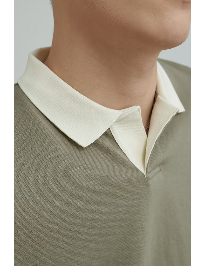 Heritage Luxe Crown Stitch Mint Color Polo T-Shirt