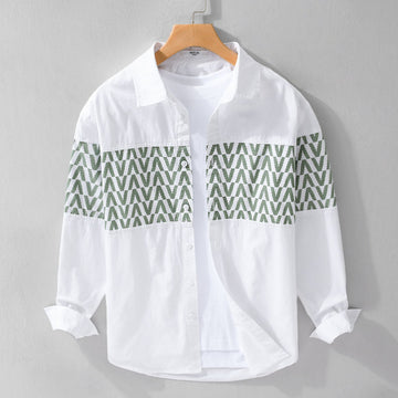 Monochrome Mosaic Panel Shirt